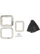 Hurst Shifter Boot & Ring 6.75inx6in Base Rectangle Boot Black Kit