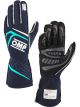 OMP Racing Driving Gloves First Navy Blue Tiffany Medium