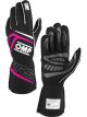 OMP Racing Driving Gloves First Black / Fucsia Large Pair