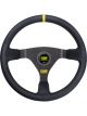 OMP Racing Steering Wheel WRC 350mm Dia 65mm Dish 3-Spoke Black