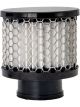 OTR Breather Clamp-On Round 1.5 in OD Tube Reusable Aluminum Black
