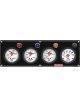 Quickcar Racing 4 Gauge Panel OP/WT/OT/VT Black