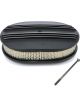Racing Power Air Filter 12X2 Oval Aluminum Finned Black