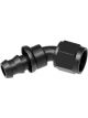 Redhorse Performance Hose End 2045 Series 45Deg 8 AN PTFE Black