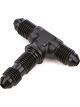 Redhorse Performance Bulkhead Tee 3AN x 3AN x 3AN Male Bulkhead Black