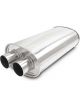 Vibrant Performance Muffler Streetpower Dual 2.25in Inlets Outlets 19in