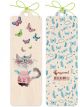 Boyle Wooden Bookmark Pussycat and Butterflies 4.5x14cm