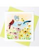 Boyle Quilled Greeting Card Bird Bath 15x15cm
