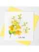Boyle Quilled Greeting Card Golden Wattle 15x15cm