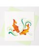 Boyle Quilled Greeting Card Golden Koi 15x15cm