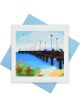 Boyle Quilled Greeting Card Fishing Jetty 15x15cm