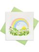 Boyle Quilled Greeting Card Rainbow with Flowers 15x15cm
