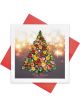 Boyle Quilled Greeting Card Christmas Tree with Lights 15x15cm