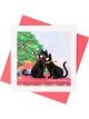 Boyle Quilled Greeting Card Christmas Cats Tree 15x15cm