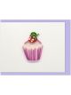 Boyle Quilled Mini Greeting Card Strawberry Cupcake 8.5x6.4cm
