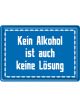 Nostalgic-Art Metal Card Kein Alkohol 10x14x0.3cm
