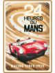 Nostalgic-Art Medium Sign 24h Le Mans Red Car 1963 20x30x0.5cm