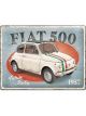 Nostalgic-Art Large Sign Fiat 500 Turin Italia 30x40x0.5cm