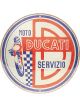 Nostalgic-Art Round Tin Sign Ducati Moto Servizio 35x35x0.5cm
