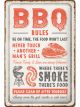 Nostalgic-Art Medium Sign BBQ Rules 20x30cm 20x30x0.5cm