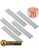 Heatshield Exhaust Wrap Stainless Black Locking Ties 200mm Long Pack 20