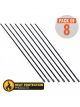 Heatshield Exhaust Wrap Stainless Black Locking Ties 355mm Long Pack 8