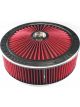 TFI Racing Extraflow Red Chrome Air Filter Cleaner 14 x 4