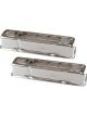 TFI Racing Valve Covers Chrome SBC 283-400 Motor 350 Logo Baffled Pair
