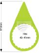 Nice Pkt 100 Wheel Nut Indicator 40 - 41mm Yellow Rubber
