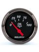 Auto Meter Designer Black Oil Pressure Gauge Black Bezel 2-1/16