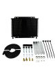 B&M Fluid Cooler Transmission Plate-Type Black 7 1/2