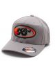 K&N Oval Logo Flexfit Hat Grey, Small/Medium