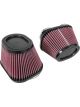 K&N Oval Straight Clamp-On Air Filter