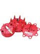 MSD Cap And Rotor Red Stainless Steel Terminals Clamp-Down Kit