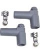 MSD Distributor Boots And Terminals Gray Hei 90 Degree Boots Pair