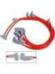 MSD Spark Plug Wires Super Conductor Spiral Core 8.5mm Red 90 Boots
