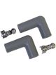 MSD Spark Plug Boots Terminals Silicone Gray 90 Degree Pair
