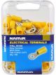 Narva 6.3 mm Flared Vinyl Ring Terminal Yellow Pack of 100
