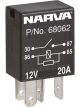 Narva 12V 20A Normally Open 4 Pin Micro Relay With Resistor Pack of 1