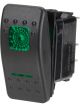 Narva 12V Illuminated Off/Momentary (On) Sealed Rocker Switch Green