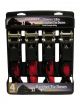 Carfit Ratchet Tie Down Strap Red 25mm x 1.8m Set of 4