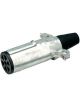 Narva 7 Pin HD Round Metal Trailer Plug W/Internal Seal And Rubber Boot
