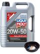 LIQUI MOLY MoS2 Leichtlauf 20W-50 5L + 6L Drip Tray