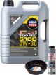 LIQUI MOLY Top Tec 6100 0W-30 5L Silver Service Kit + 6L Drip Tray