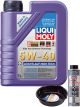 LIQUI MOLY Leichtlauf High Tech 5W-40 1L Silver Service Kit + 6L Drip Tray