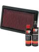 K&N Air Filter 33-2005 + Recharge Kit