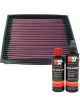 K&N Air Filter 33-2013 + Recharge Kit