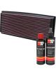 K&N Air Filter 33-2046 + Recharge Kit
