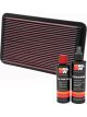 K&N Air Filter 33-2052 + Recharge Kit