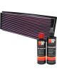 K&N Air Filter 33-2058 + Recharge Kit